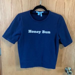 Draper James Honey Bun Short Sleeve Sweatshirt - Size Small